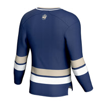 Georgetown Hoyas Hockey Jersey, Navy Sportswear Jersey Shirt, Long Sleeve Hockey Sweater Jersey, Casual Gift for Men