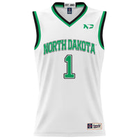 North Dakota Basketball Jersey, White Fashion Lightweight Sportswear Jersey Shirt, Sleeveless Athletic Tank Jersey, Casual Gift for Men