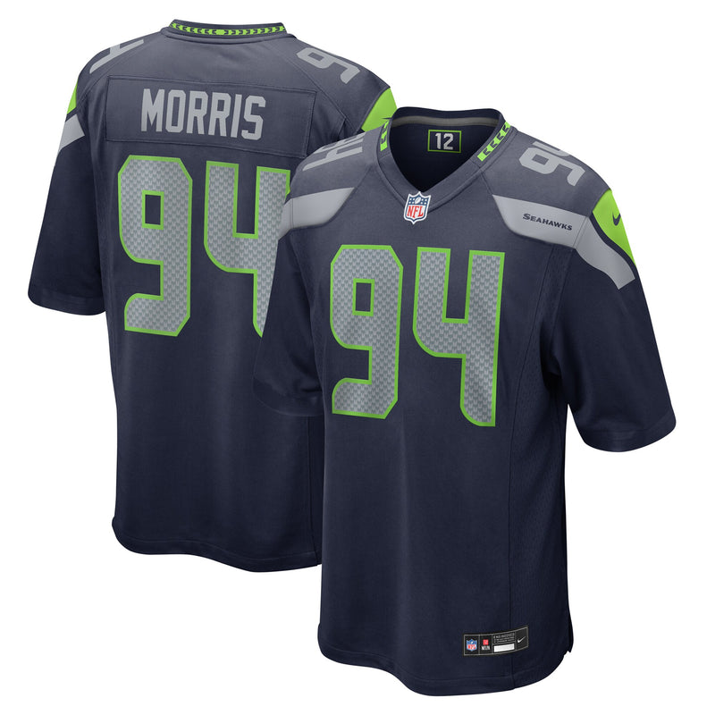Mike Morris Seattle Seahawks Football Jersey, Navy Game Sportswear Jersey Shirt, Lightweight Breathable Athletic Jersey, Casual Gift for Men