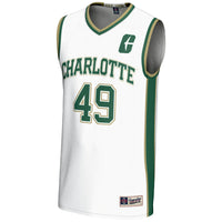 Charlotte 49ers Basketball Jersey, White Lightweight Sportswear Jersey Shirt, Sleeveless Athletic Tank Jersey, Casual Gift for Men