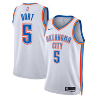Luguentz Dort Oklahoma City Thunder Basketball Jersey, White Sportswear Jersey Shirt, Sleeveless Athletic Tank Jersey, Casual Gift for Men