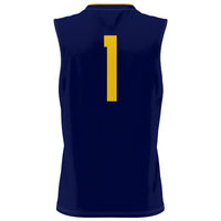 Cal Bears Basketball Jersey, Navy Fashion Sportswear Jersey Shirt, Sleeveless Athletic Tank Jersey, Casual Gift for Men, Style 200910789