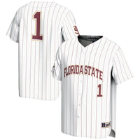 Florida State Seminoles Lightweight Baseball Jersey, White Sportswear Jersey Shirt, Lightweight Breathable Athletic Jersey, Casual Gift for Men
