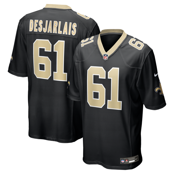 New Orleans Saints Drew Desjarlais Black Game Player Jersey