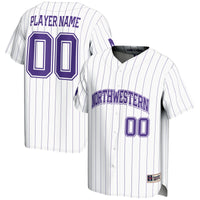 Northwestern Wildcats Baseball Jersey, White Lightweight Sportswear Jersey Shirt, Lightweight Breathable Athletic Jersey, Casual Gift for Men