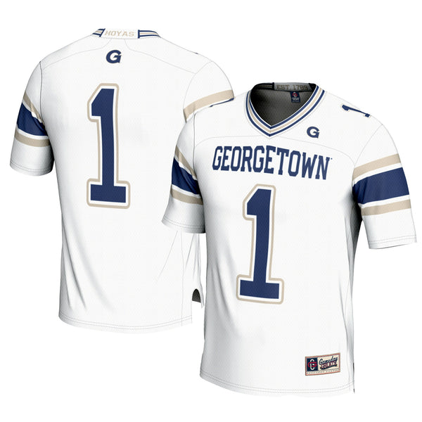 #1 Georgetown Hoyas Football Jersey - White