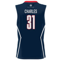 UConn Huskies Basketball Jersey, Navy Lightweight Sportswear Jersey Shirt, Sleeveless Athletic Tank Jersey, Casual Gift for Men
