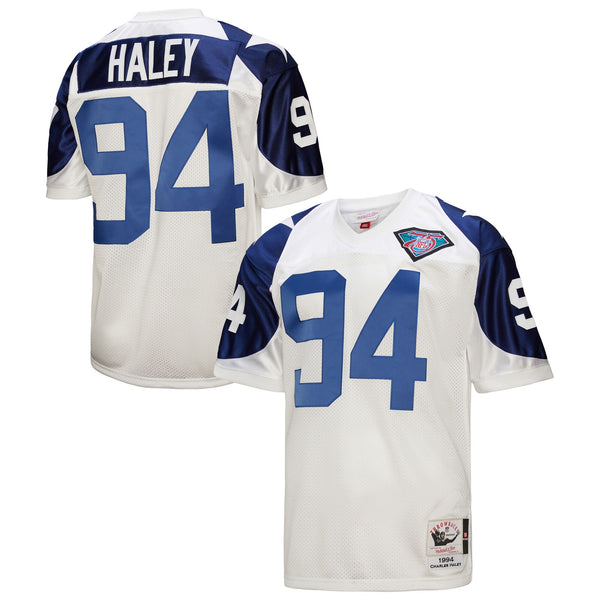 Dallas Cowboys 1994 Charles Haley White Authentic Throwback Retired Player Jersey