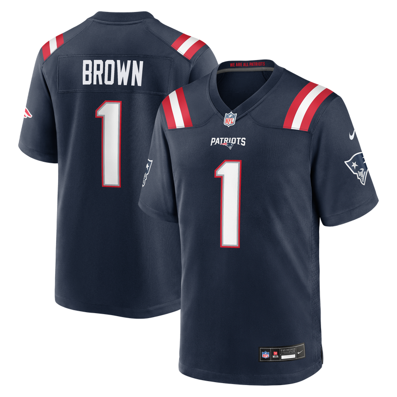 A.J. Brown New England Patriots Football Jersey, Navy Game Sportswear Jersey Shirt, Lightweight Breathable Athletic Jersey, Casual Gift for Men