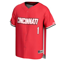 Cincinnati Bearcats Baseball Jersey, Red Fashion Sportswear Jersey Shirt, Lightweight Breathable Athletic Jersey, Casual Gift for Men