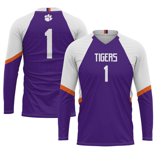 #1 Clemson Tigers Lightweight Volleyball Jersey - Purple