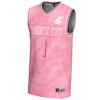 Washington State Cougars Basketball Jersey, Pink Fashion Sportswear Jersey Shirt, Sleeveless Athletic Tank Jersey, Casual Gift for Men