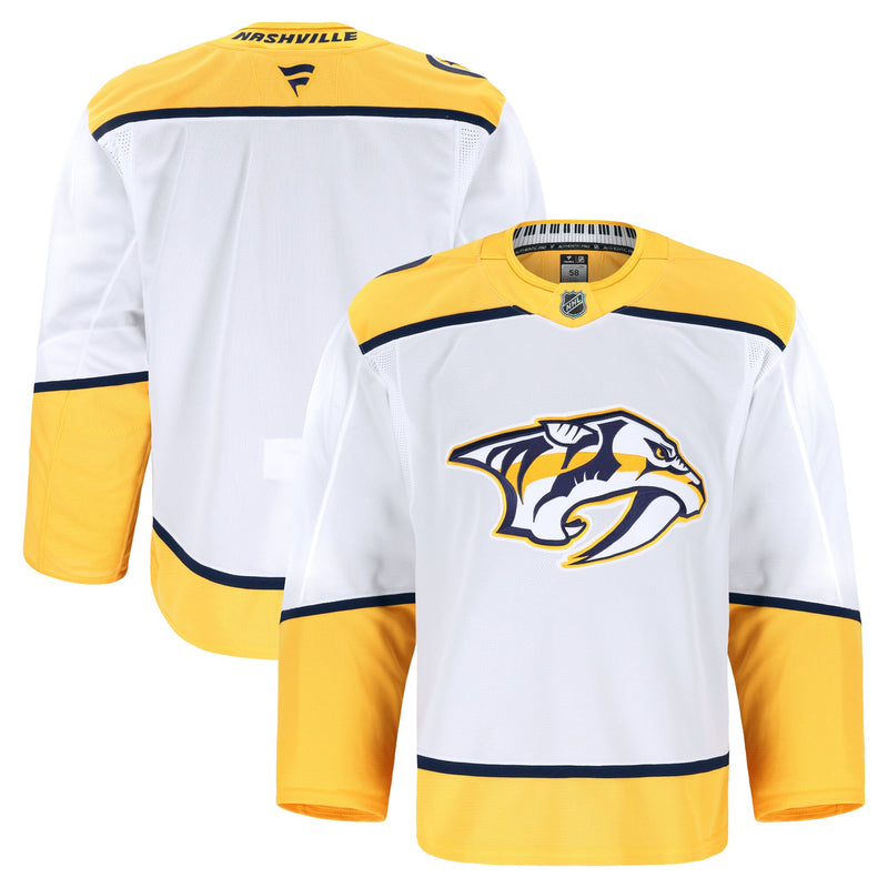 Nashville Predators Hockey Jersey, White Authentic Away Sportswear Jersey Shirt, Long Sleeve Hockey Sweater Jersey, Casual Gift for Men