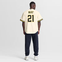 Dustin May Milwaukee Brewers Baseball Jersey, Cream Replica Sportswear Jersey Shirt, Lightweight Breathable Athletic Jersey, Casual Gift for Men
