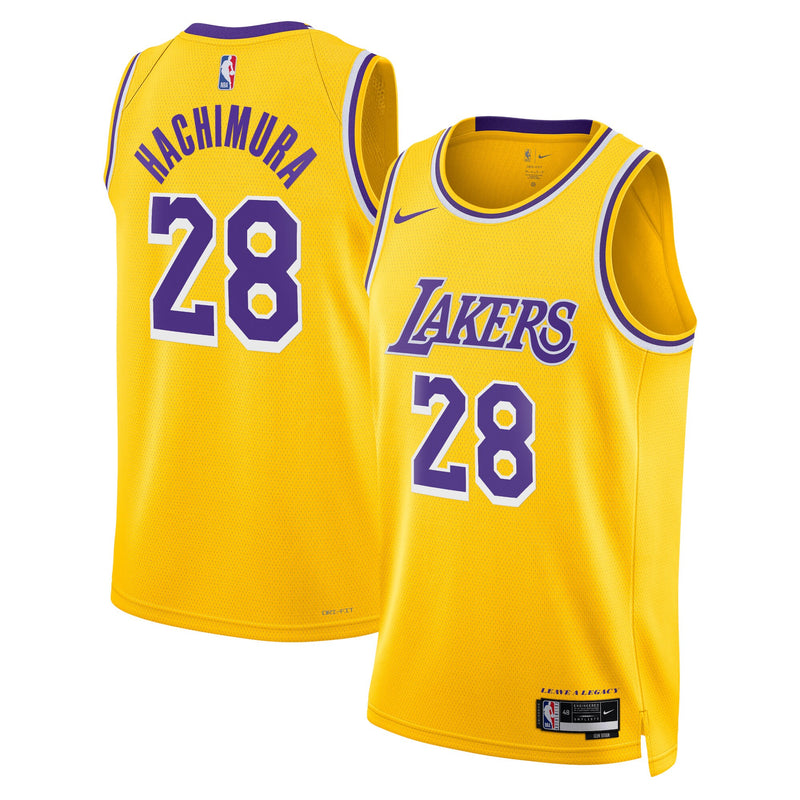 Rui Hachimura Los Angeles Lakers Basketball Jersey, Gold Swingman Sportswear Jersey Shirt, Sleeveless Athletic Tank Jersey, Casual Gift for Men
