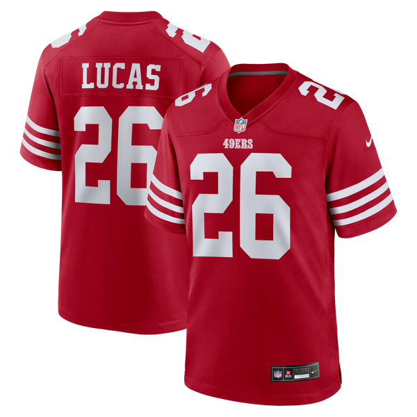 San Francisco 49ers Chase Lucas Scarlet Team Game Jersey
