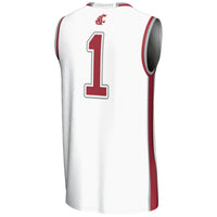 Washington State Cougars Basketball Jersey, White Lightweight Sportswear Jersey Shirt, Sleeveless Athletic Tank Jersey, Casual Gift for Men