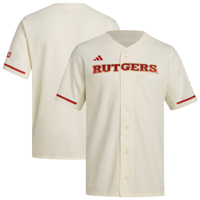 Rutgers Scarlet Knights Baseball Jersey, Cream Replica Sportswear Jersey Shirt, Lightweight Breathable Athletic Jersey, Casual Gift for Men