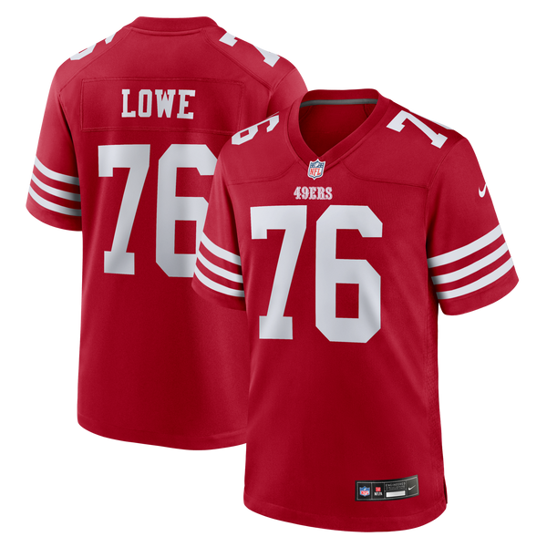 San Francisco 49ers Vederian Lowe Scarlet Team Game Jersey