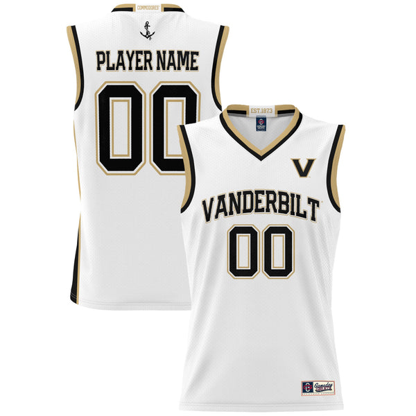 Vanderbilt Commodores NIL Pick-A-Player Basketball Jersey - White