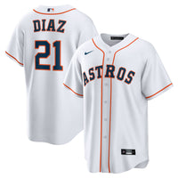 Yainer Diaz Houston Astros Baseball Jersey, White Replica Sportswear Jersey Shirt, Lightweight Breathable Athletic Jersey, Casual Gift for Men