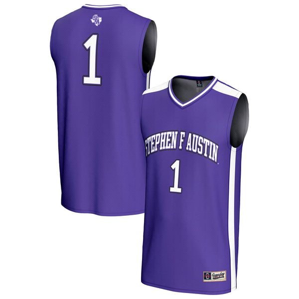#1 Stephen F Austin Lumberjacks Lightweight Basketball Fashion Jersey - Purple