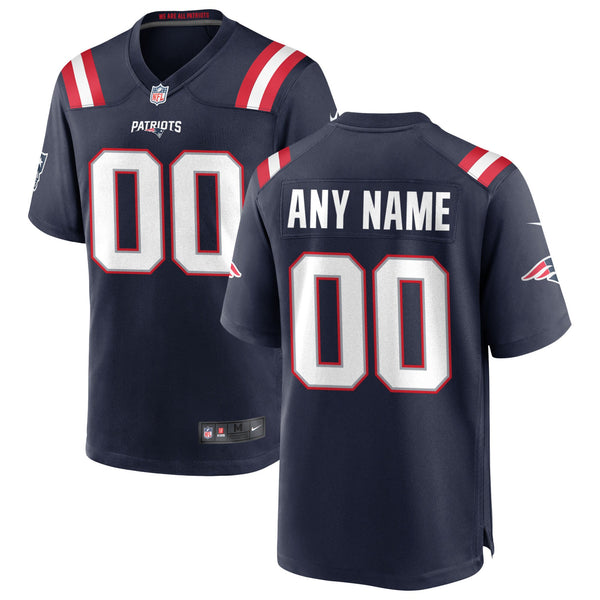 New England Patriots Navy Custom Game Jersey