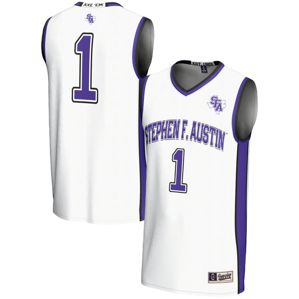 Stephen F Austin Lumberjacks #1 Basketball Jersey - White