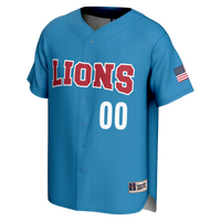 Loyola Marymount Lions Baseball Jersey, Blue Lightweight Sportswear Jersey Shirt, Lightweight Breathable Athletic Jersey, Casual Gift for Men