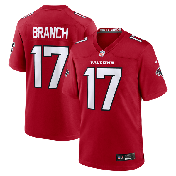Atlanta Falcons Zachariah Branch Red Team Game Jersey