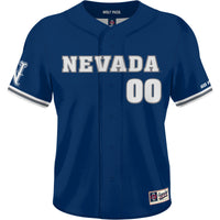 Nevada Wolf Pack Baseball Jersey, Navy Sportswear Jersey Shirt, Lightweight Breathable Athletic Jersey, Casual Gift for Men, Style 203336532