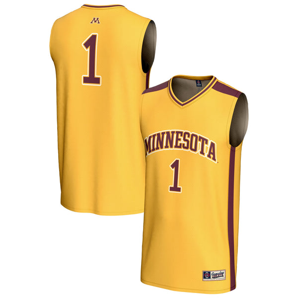 #1 Minnesota Golden Gophers Lightweight Collegiate Basketball Fashion Jersey - Gold