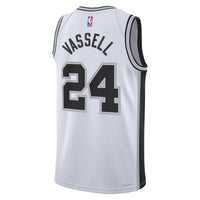 Devin Vassell San Antonio Spurs Basketball Jersey, White Swingman Sportswear Jersey Shirt, Sleeveless Athletic Tank Jersey, Casual Gift for Men
