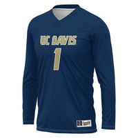 UC Davis Aggies Volleyball Jersey, Navy Sportswear Jersey Shirt, Lightweight Breathable Athletic Jersey, Casual Gift for Men, Style 204437199