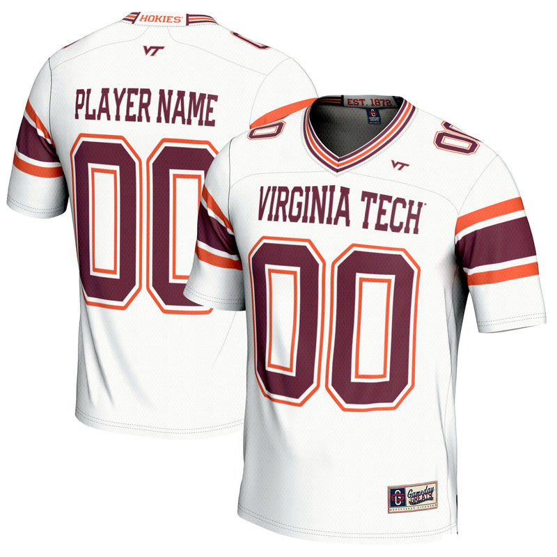 Virginia Tech Hokies Football Jersey, White Sportswear Jersey Shirt, Lightweight Breathable Athletic Jersey, Casual Gift for Men, Style 5233559