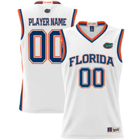 Florida Gators Basketball Jersey, White Sportswear Jersey Shirt, Sleeveless Athletic Tank Jersey, Casual Gift for Men, Style 200992645