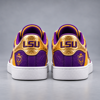 Purple and Gold Standard - LSU Low Top Sneakers