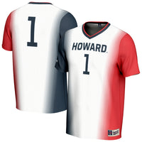 Howard Bison Soccer Jersey, White Fashion Lightweight Sportswear Jersey Shirt, Lightweight Breathable Athletic Jersey, Casual Gift for Men