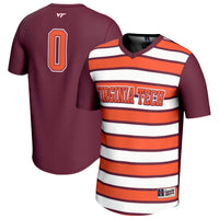Virginia Tech Hokies Soccer Jersey, Maroon Fashion Sportswear Jersey Shirt, Lightweight Breathable Athletic Jersey, Casual Gift for Men