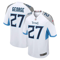 Eddie George Tennessee Titans Football Jersey, White Game Sportswear Jersey Shirt, Lightweight Breathable Athletic Jersey, Casual Gift for Men