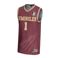 Florida State Seminoles Basketball Jersey, Garnet Sportswear Jersey Shirt, Sleeveless Athletic Tank Jersey, Casual Gift for Men, Style 201346806