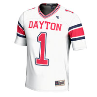 Dayton Flyers Football Jersey, White Sportswear Jersey Shirt, Lightweight Breathable Athletic Jersey, Casual Gift for Men