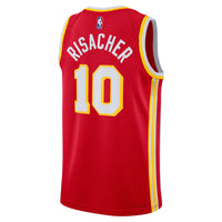 Zaccharie Risacher Atlanta Hawks Basketball Jersey, Red Swingman Sportswear Jersey Shirt, Sleeveless Athletic Tank Jersey, Casual Gift for Men