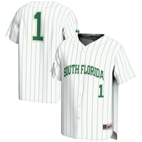 South Florida Bulls Baseball Jersey, White Fashion Sportswear Jersey Shirt, Lightweight Breathable Athletic Jersey, Casual Gift for Men