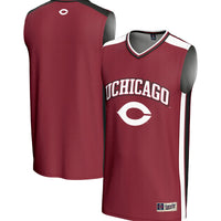 UChicago Maroons Basketball Jersey, Maroon Sportswear Jersey Shirt, Sleeveless Athletic Tank Jersey, Casual Gift for Men
