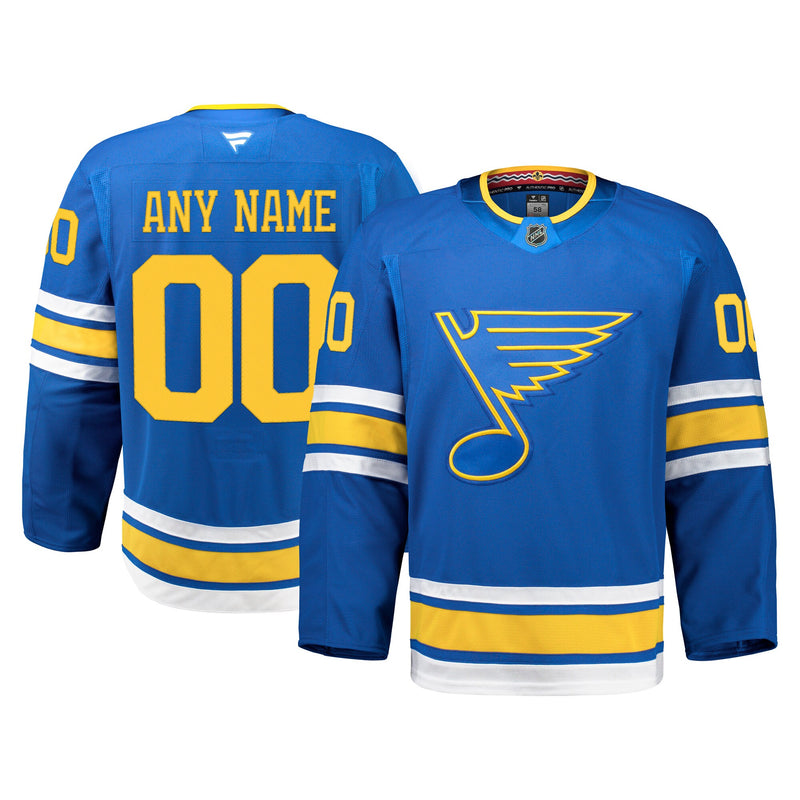 St. Louis Blues Hockey Jersey, Blue Authentic Sportswear Jersey Shirt, Long Sleeve Hockey Sweater Jersey, Casual Gift for Men, Style 203134967