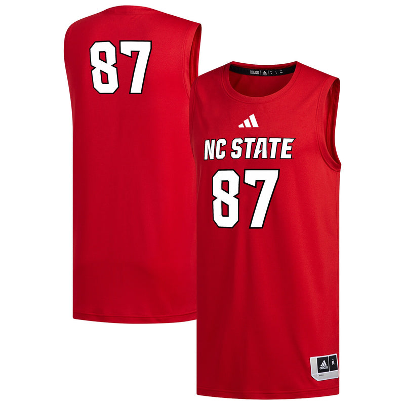 NC State Wolfpack Basketball Jersey, Red Replica Sportswear Jersey Shirt, Sleeveless Athletic Tank Jersey, Casual Gift for Men