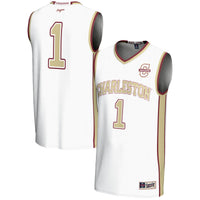 Charleston Cougars Basketball Jersey, White Sportswear Jersey Shirt, Sleeveless Athletic Tank Jersey, Casual Gift for Men