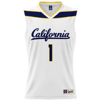 Cal Bears Basketball Jersey, White Fashion Lightweight Sportswear Jersey Shirt, Sleeveless Athletic Tank Jersey, Casual Gift for Men