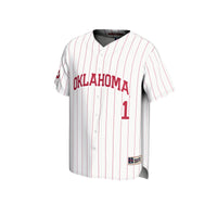 Oklahoma Sooners Baseball Jersey, White Sportswear Jersey Shirt, Lightweight Breathable Athletic Jersey, Casual Gift for Men, Style 201180013